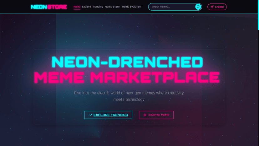 Neon Store – Meme Marketplace